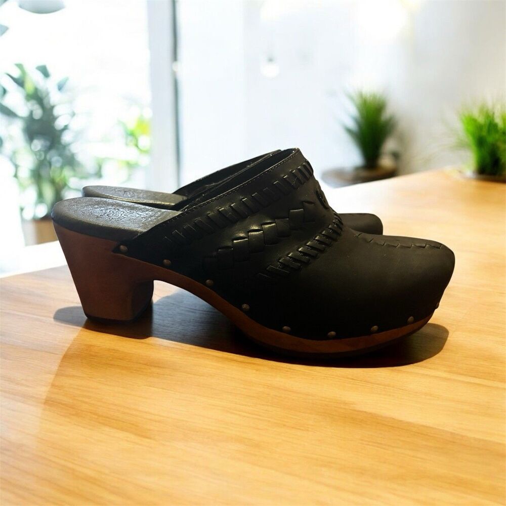 UGG Black Leather Mules - Picture 3 of 7
